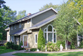 house in sunlight